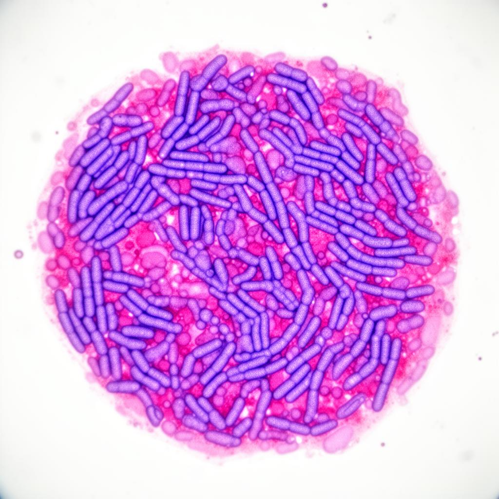 Microscopie van Lactobacillus plantarum kolonie